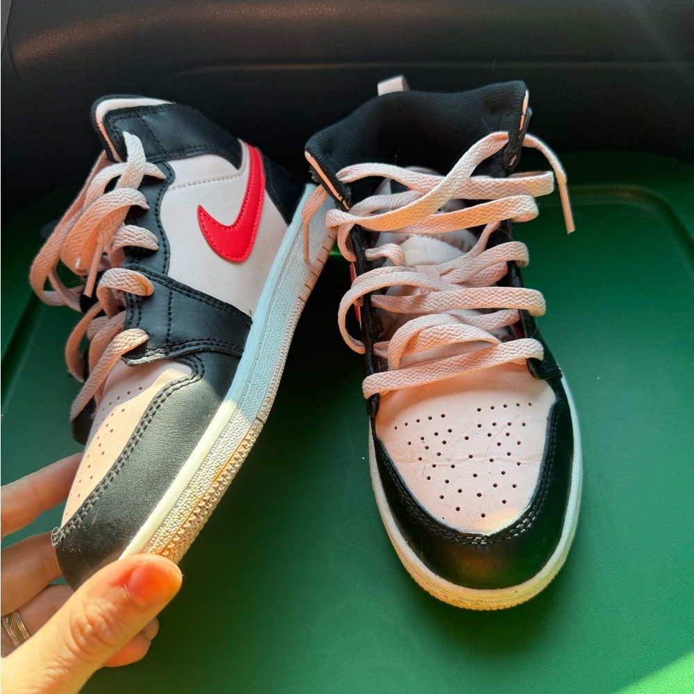 Jordan Kids' Black and Red Sneakers